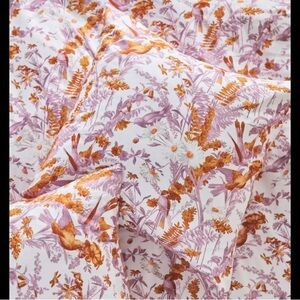 NWT Anthropologie Nina Pillow Cover Euro Sham 26x26 organic Cotton sateen lilac